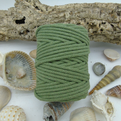 Cuerda trenzada de algodón 4mm - Oliva