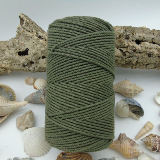 Cuerda de Algodón 2mm - Verde Militar