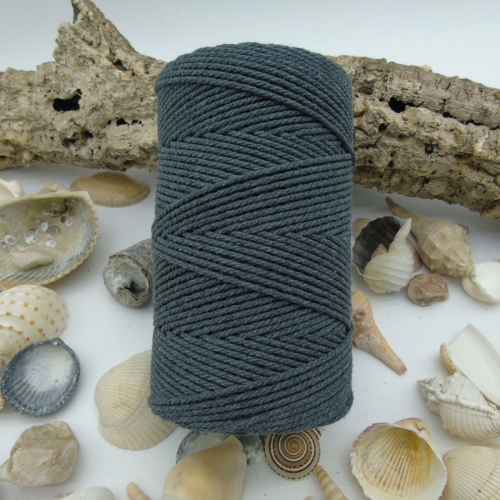 Cuerda de Algodón 2mm - Gris volcánico