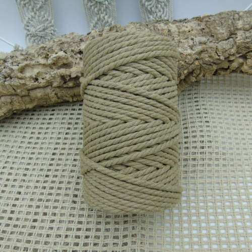 Cuerda de Algodón 4mm - Marrón sobre manila