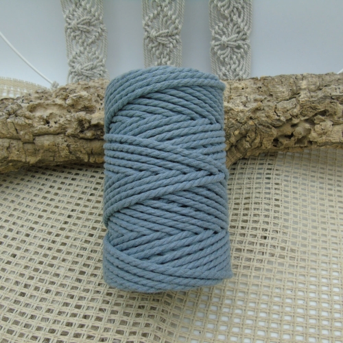 Cuerda de Algodón 4mm - Gris Azulado Claro