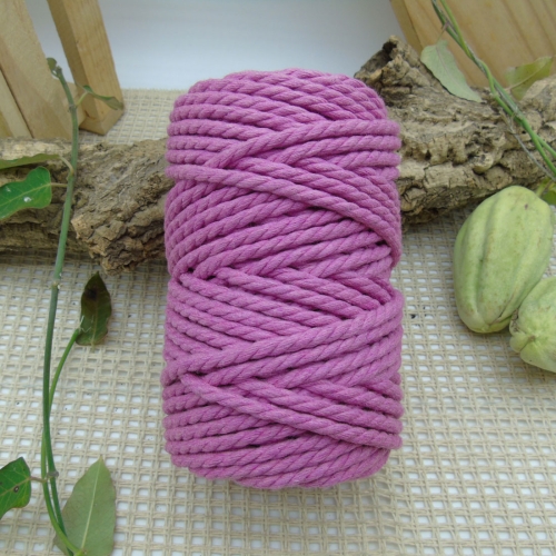 Corda de cotó 5mm - Rosa Xiclet