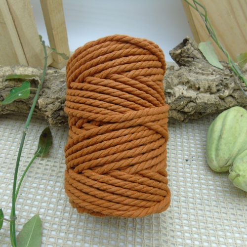 Twisted cotton rope 5mm - Copper