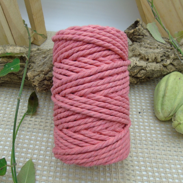 Cuerda de Algodón 5mm - Coral