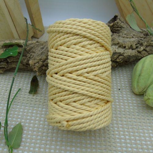 Twisted cotton rope 5mm - Corn