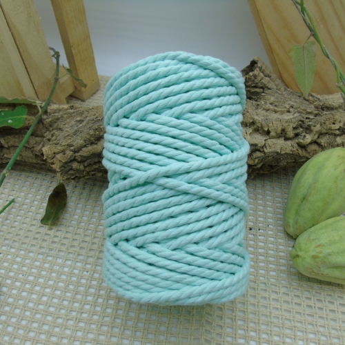 Twisted cotton rope 5mm - Mururoa Green