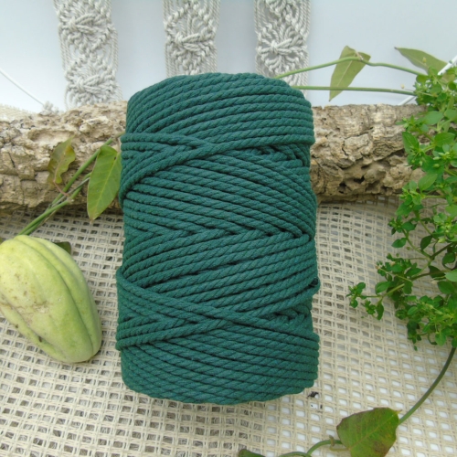 Cuerda de algodón 3mm - Verde Botella