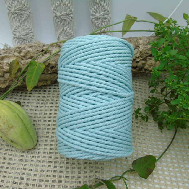 Cuerda de algodón 3mm - Verde mar