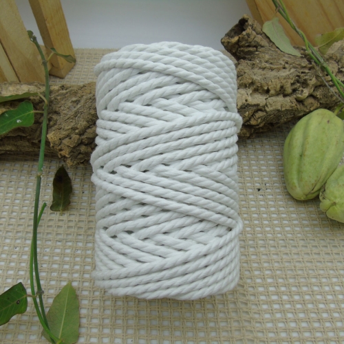 Twisted cotton rope 5mm - Pure White