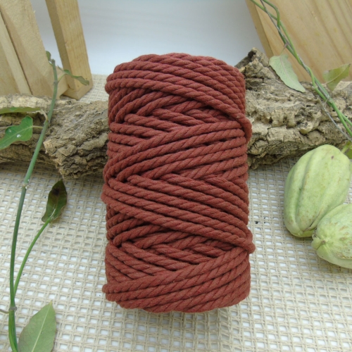 Corda de cotó 5mm - Vermell Ambre