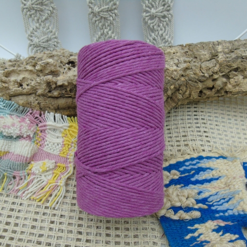 Single strand cotton 2mm - Berry pink