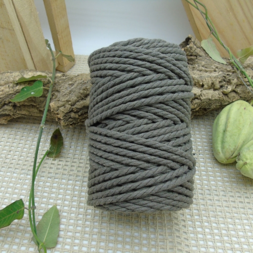 Twisted cotton rope 5mm - Taupe