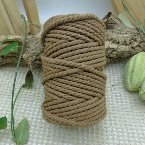Twisted cotton rope 5mm - Tawny
