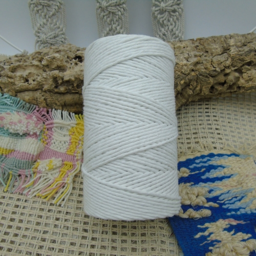 Single strand cotton 2mm - Pure white