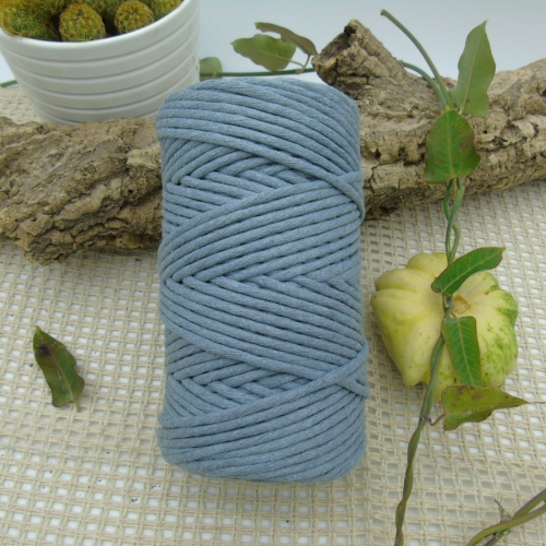 Urdimbre de Algodón 4mm - Gris azulado claro