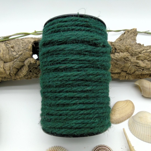 Natural Jute Rope 4mm - Dark Green