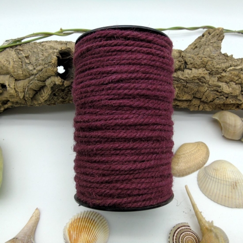 Natural Jute Rope 4mm - Garnet