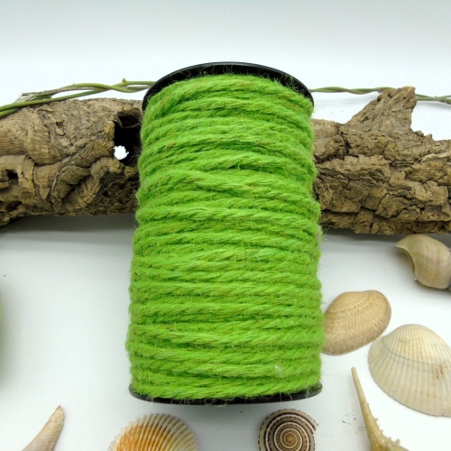 Natural Jute Rope 4mm - Light Green