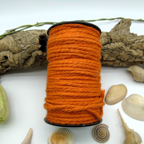 Natural Jute Rope 4mm - Orange