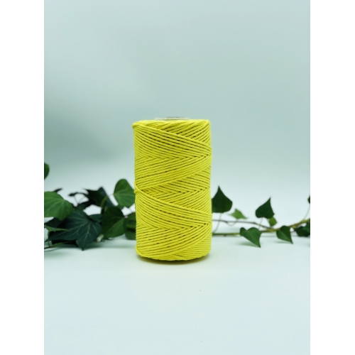 Single strand cotton 2mm - Yellow