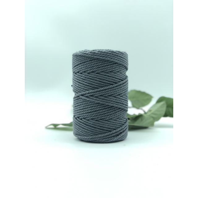 Cuerda de algodón 3mm - Gris Hierro