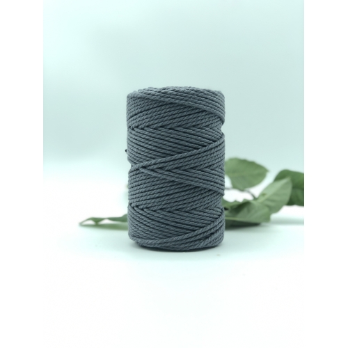 Cuerda de algodón 3mm - Gris Hierro