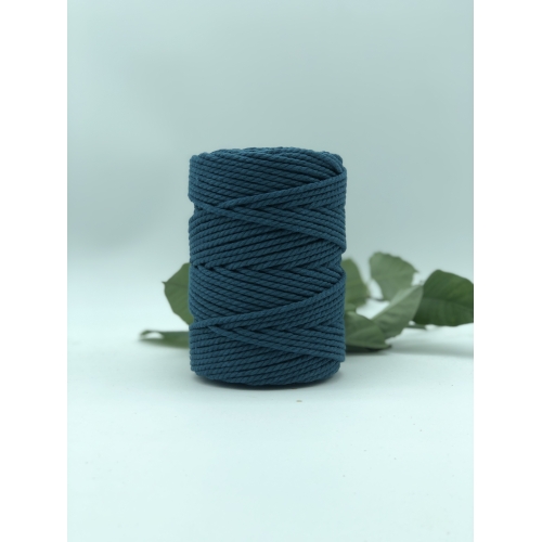 Cuerda de algodón 3mm - Azul Peacock
