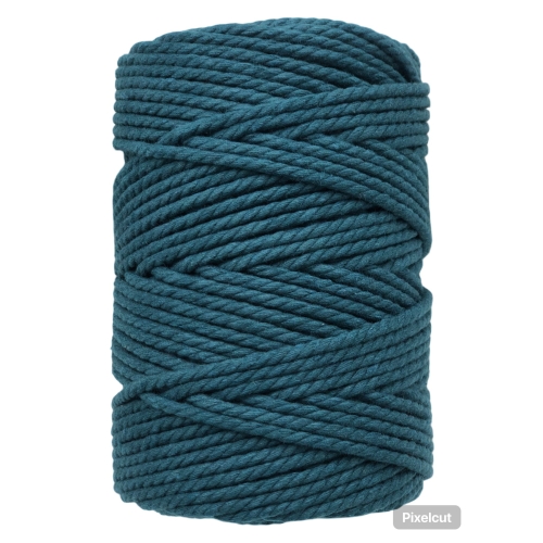 Cuerda de algodón 3mm - Azul Peacock