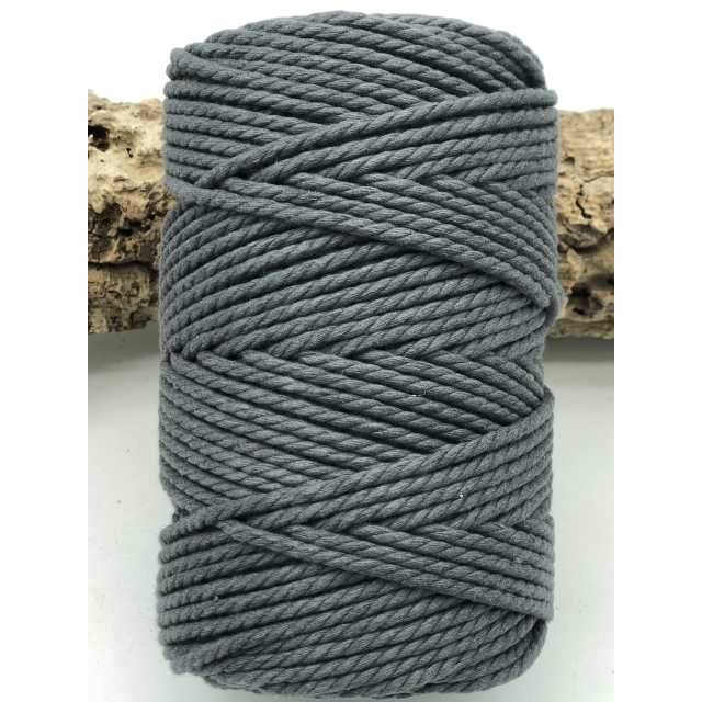 Cuerda de algodón 3mm - Gris Hierro