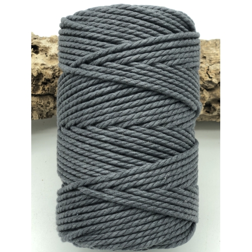 Cuerda de algodón 3mm - Gris Hierro