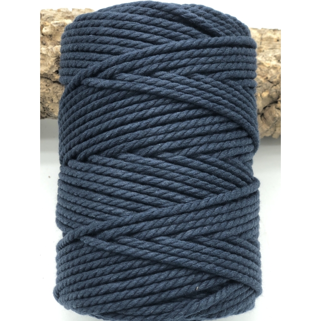 TWISTED COTTON ROPE 3MM - Dark blue