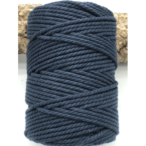 TWISTED COTTON ROPE 3MM - Dark blue
