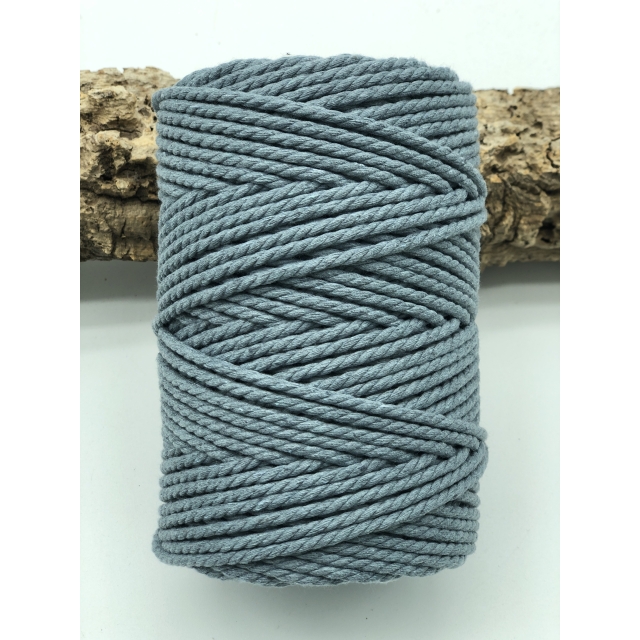 Cuerda de algodón 3mm - Gris azul claro