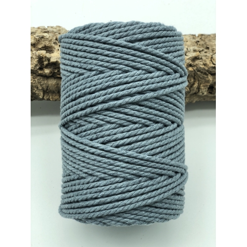 Cuerda de algodón 3mm - Gris azul claro