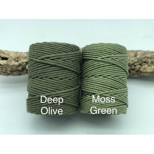 Cuerda de algodón 3mm - Moss green