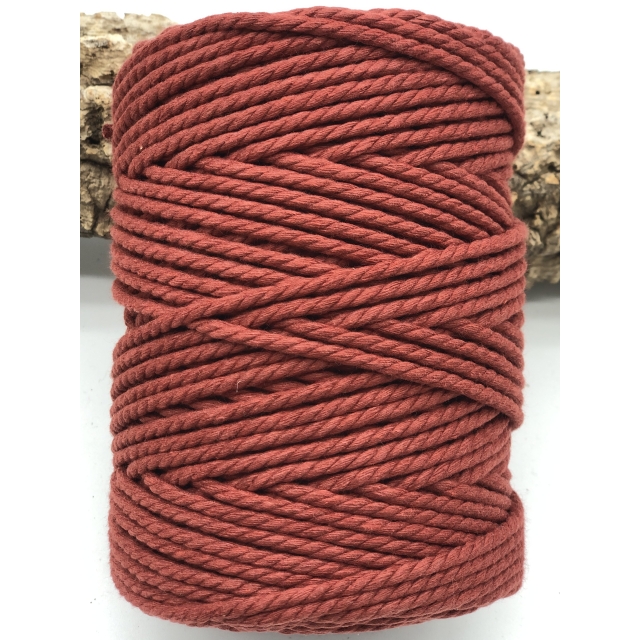 Cuerda de algodón 3mm - Rojo ámbar