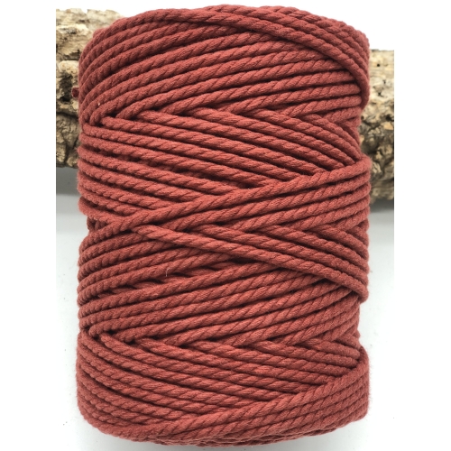 Cuerda de algodón 3mm - Rojo ámbar