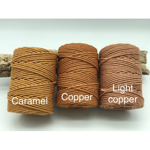 Cuerda de algodón 3mm - Cobre claro